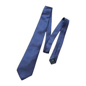 Lauren Ralph Lauren Neck Tie 100% Silk Blue Abstract Pattern Luxury Travel EUC